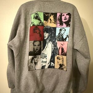Authentic Taylor Swift "The Eras Tour" Pullover Gray Sweatshirt